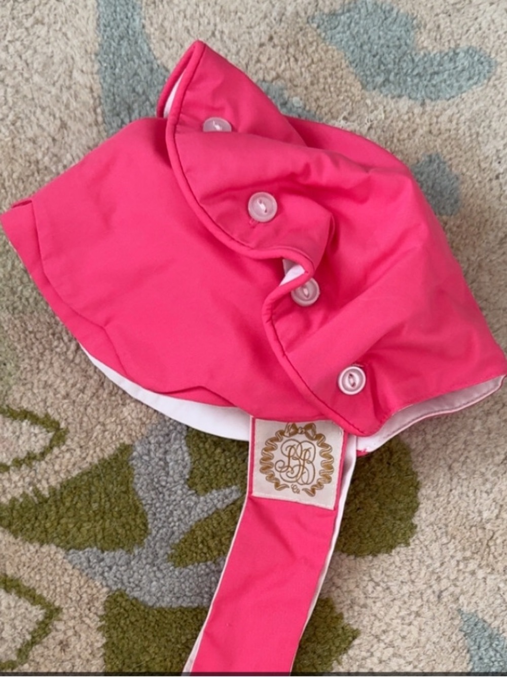 The Beaufort Bonnet Company Bright Pink Baby Bonnet with Ruffle